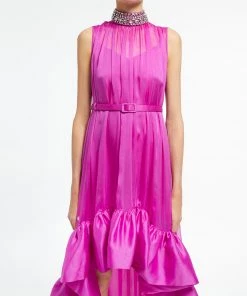 Huishan Zhang WINNIE DRESS PURPLE VOILE DRESSES