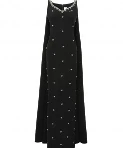 Huishan Zhang DRESSES MARGHERITA GOWN BLACK CREPE