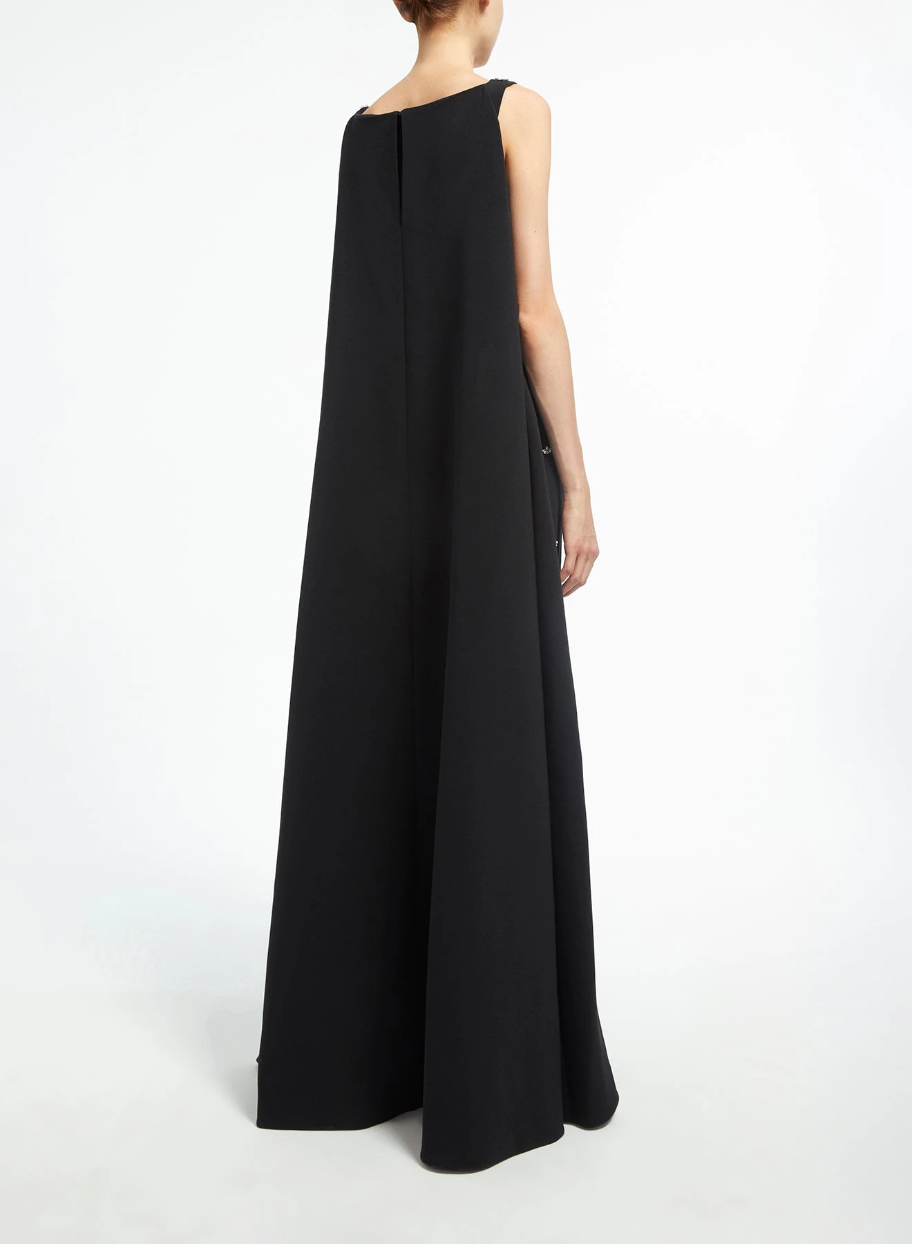Huishan Zhang DRESSES MARGHERITA GOWN BLACK CREPE 4 Huishan Zhang DRESSES MARGHERITA GOWN BLACK CREPE