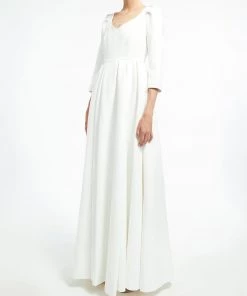 Huishan Zhang GILDA GOWN PURE WHITE DUCHESSE DRESSES