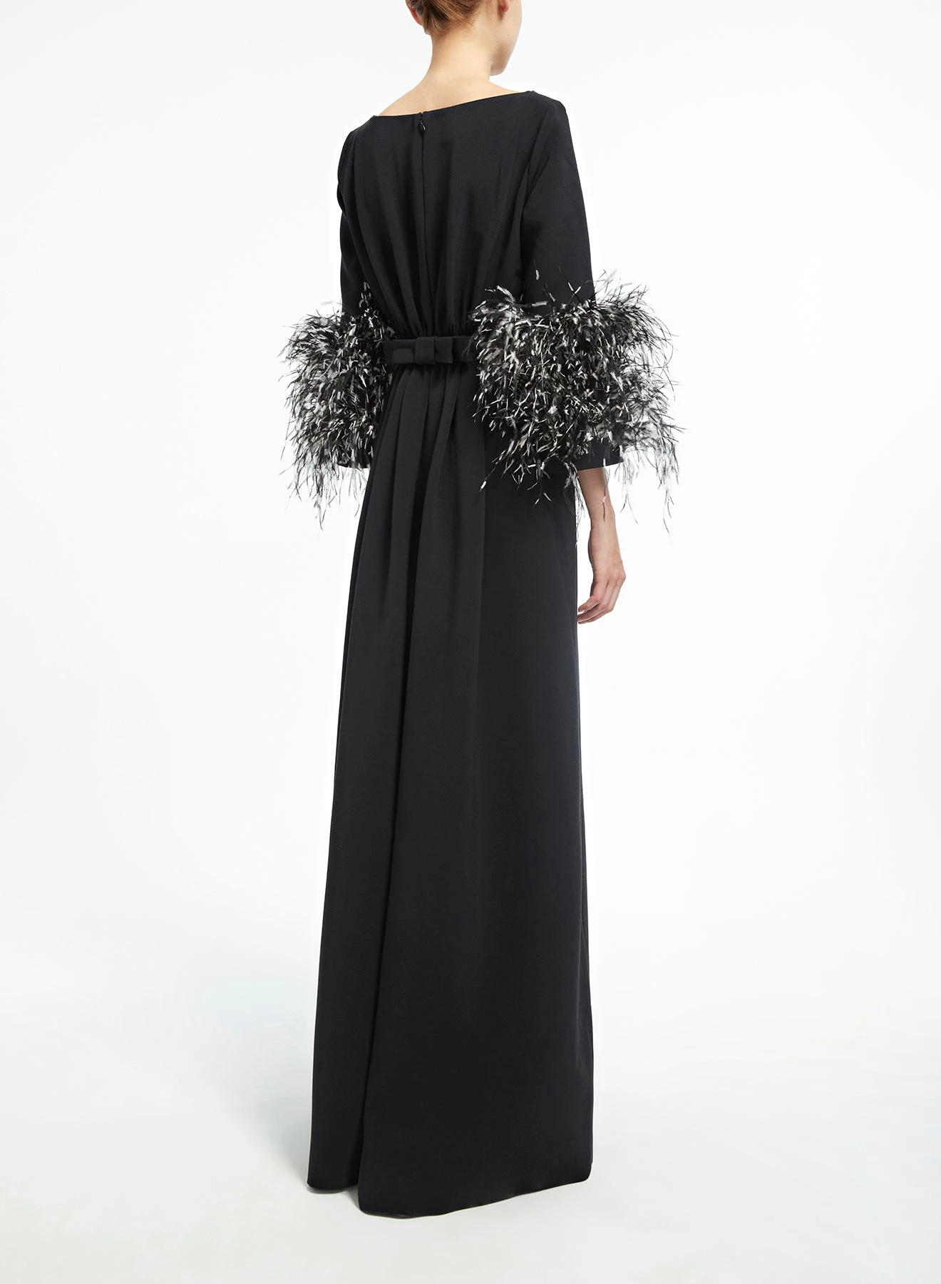 Huishan Zhang REIGN GOWN BLACK CREPE 4 Huishan Zhang REIGN GOWN BLACK CREPE
