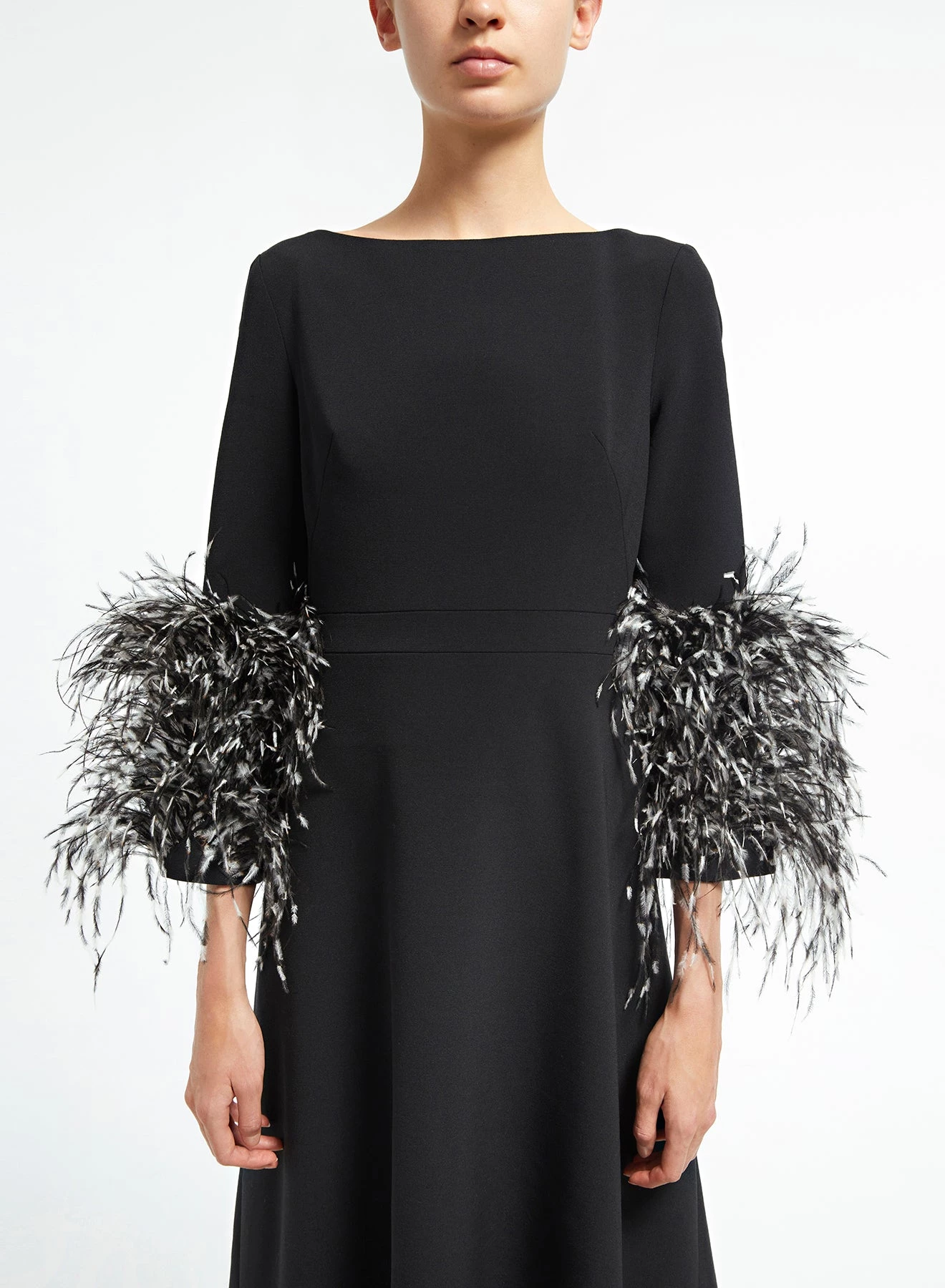 Huishan Zhang REIGN GOWN BLACK CREPE 5 Huishan Zhang REIGN GOWN BLACK CREPE