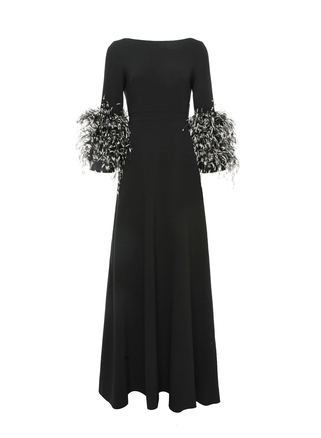 Huishan Zhang REIGN GOWN BLACK CREPE 1 Huishan Zhang REIGN GOWN BLACK CREPE