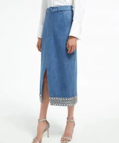 Huishan Zhang REA SKIRT BLUE DENIM 9 Huishan Zhang REA SKIRT BLUE DENIM