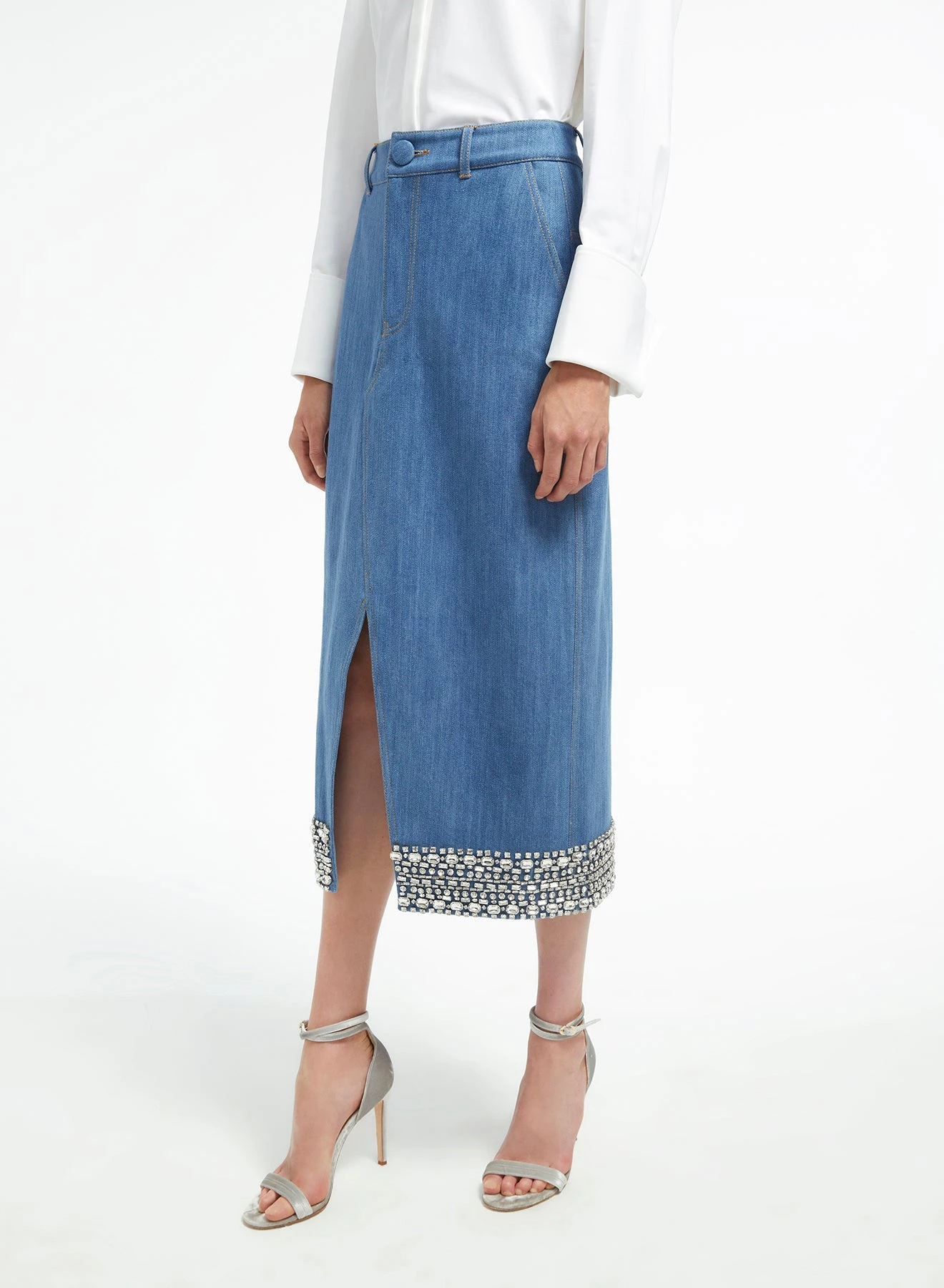Huishan Zhang REA SKIRT BLUE DENIM 5 Huishan Zhang REA SKIRT BLUE DENIM