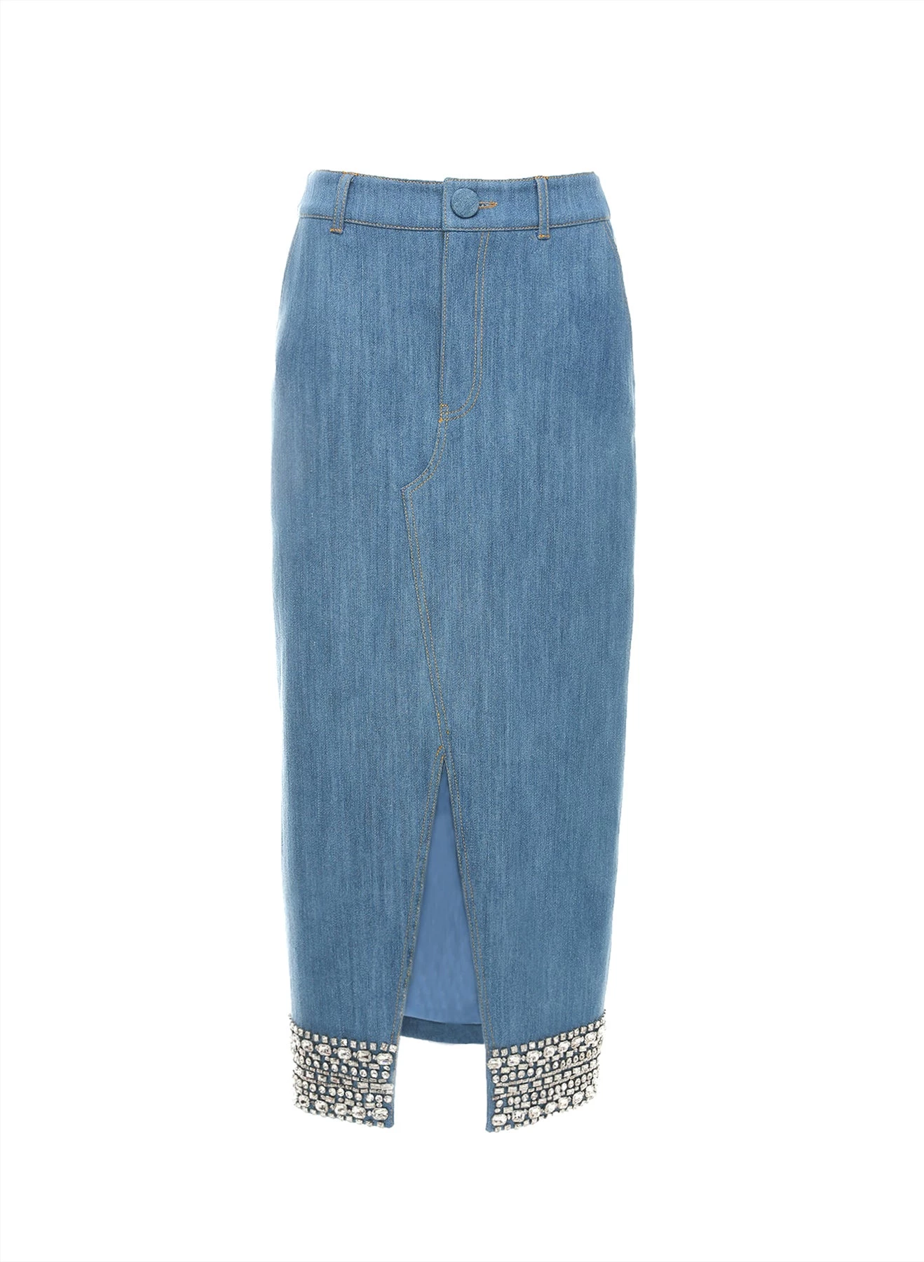 Huishan Zhang REA SKIRT BLUE DENIM 1 Huishan Zhang REA SKIRT BLUE DENIM