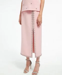 Huishan Zhang GIA SKIRT PINK CREPE