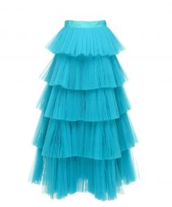 Huishan Zhang FRANCES SKIRT AQUA TULLE