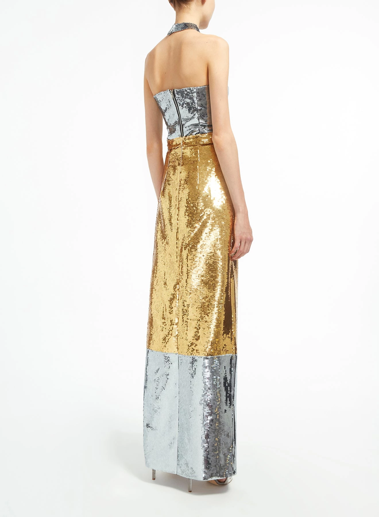 Huishan Zhang SKIRTS AND TROUSERS FRIDA SKIRT GOLD/SILVER SEQUINS 4 Huishan Zhang SKIRTS AND TROUSERS FRIDA SKIRT GOLD/SILVER SEQUINS