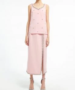 Huishan Zhang GIA SKIRT PINK CREPE