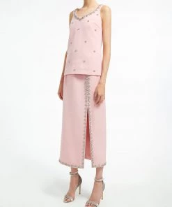 Huishan Zhang GIA SKIRT PINK CREPE