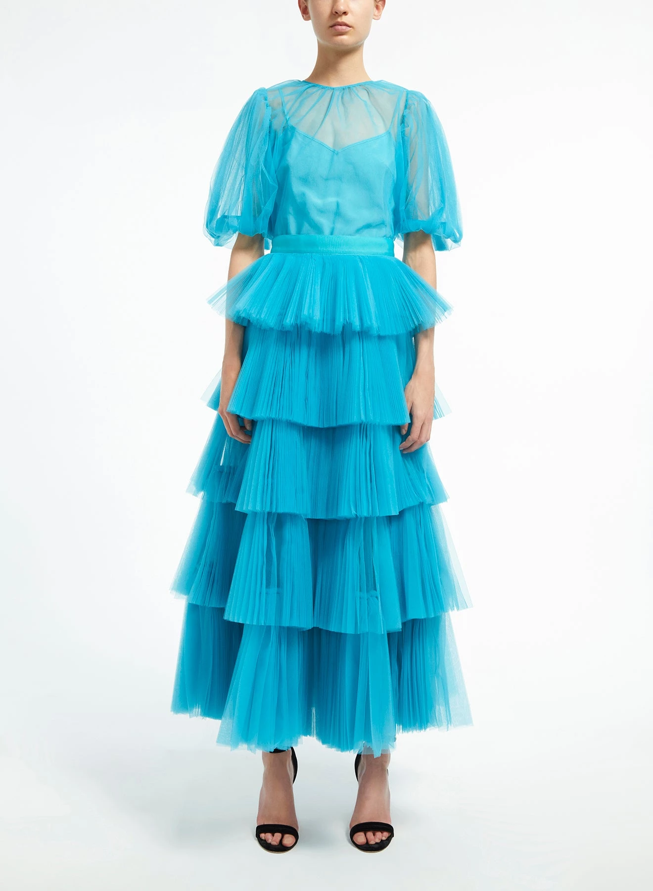 Huishan Zhang LENNOX TOP AQUA TULLE TOPS 2 Huishan Zhang LENNOX TOP AQUA TULLE TOPS