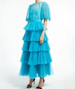 Huishan Zhang LENNOX TOP AQUA TULLE TOPS 7 Huishan Zhang LENNOX TOP AQUA TULLE TOPS