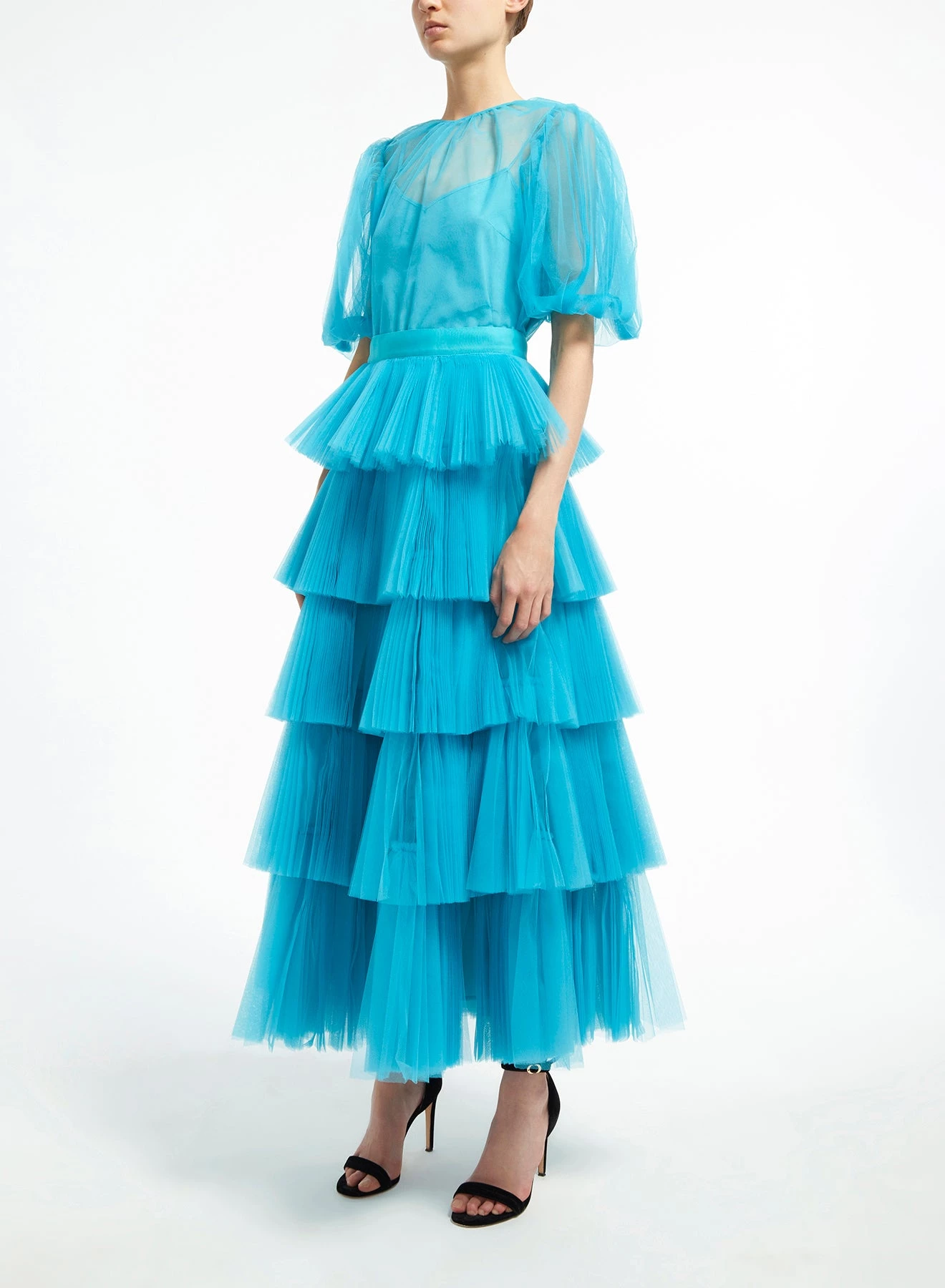 Huishan Zhang LENNOX TOP AQUA TULLE TOPS 3 Huishan Zhang LENNOX TOP AQUA TULLE TOPS