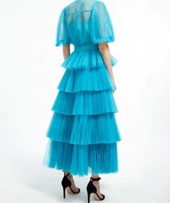Huishan Zhang LENNOX TOP AQUA TULLE TOPS 8 Huishan Zhang LENNOX TOP AQUA TULLE TOPS