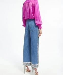 Huishan Zhang TOPS LUELLA TOP PURPLE VOILE