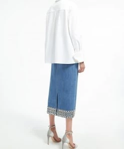 Huishan Zhang TOPS CORALINE TOP WHITE COTTON