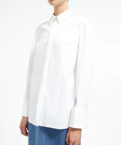 Huishan Zhang TOPS CORALINE TOP WHITE COTTON