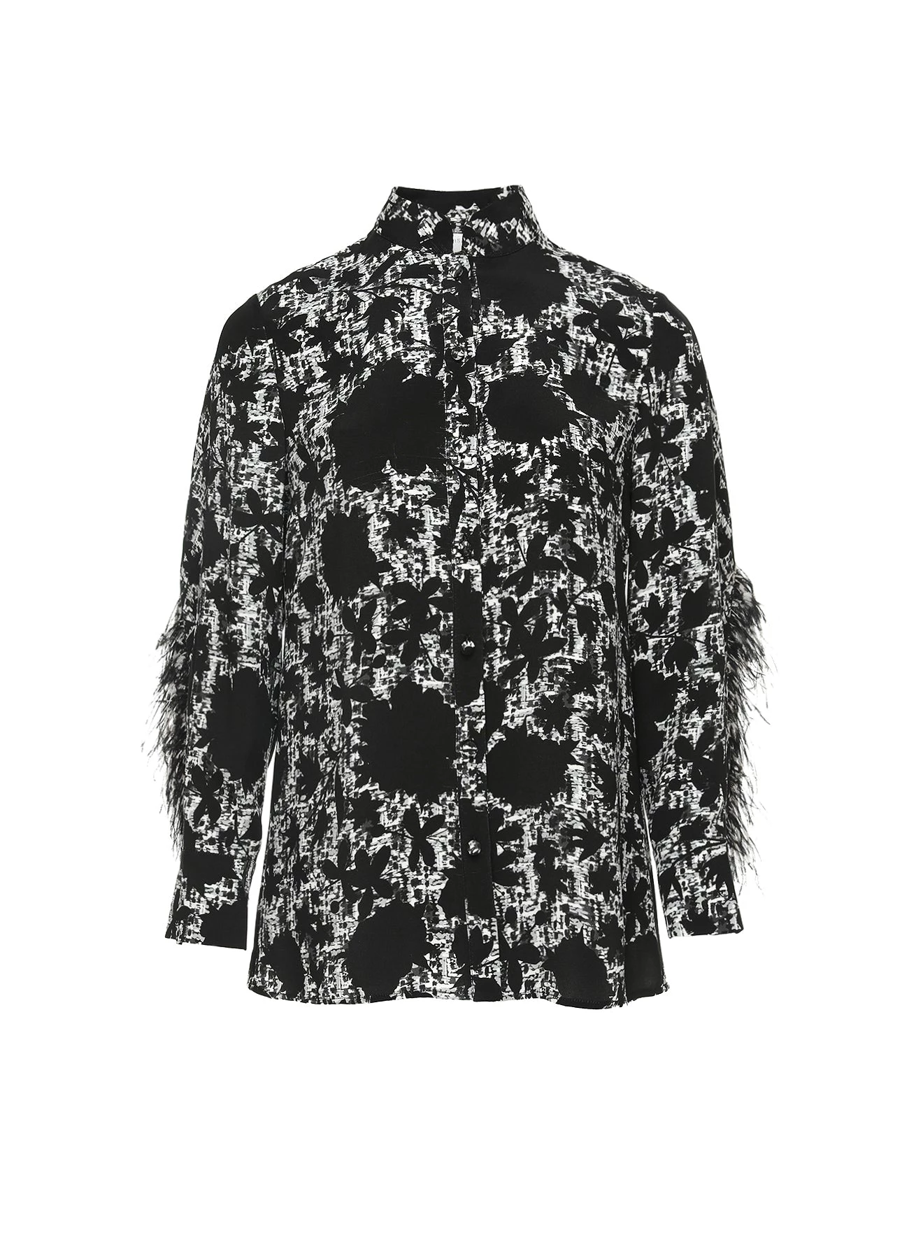 Huishan Zhang MARLOWE TOP WHITE/BLACK CREPE DE CHINE 1 Huishan Zhang MARLOWE TOP WHITE/BLACK CREPE DE CHINE