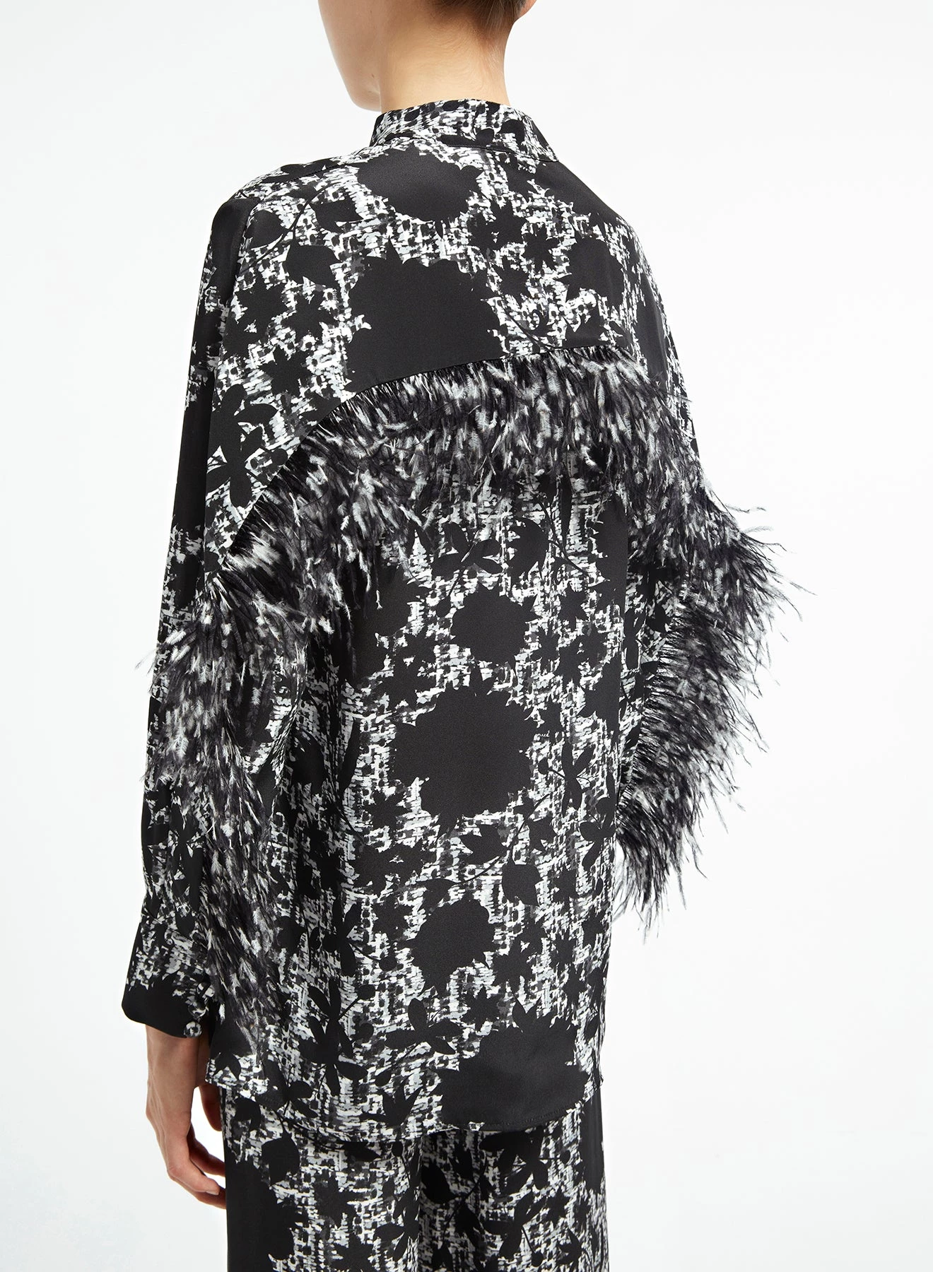 Huishan Zhang MARLOWE TOP WHITE/BLACK CREPE DE CHINE 5 Huishan Zhang MARLOWE TOP WHITE/BLACK CREPE DE CHINE