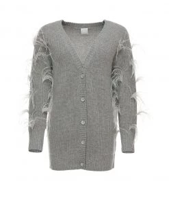 Huishan Zhang *PRE ORDER* ESTELLE CARDIGAN GREY CASHMERE