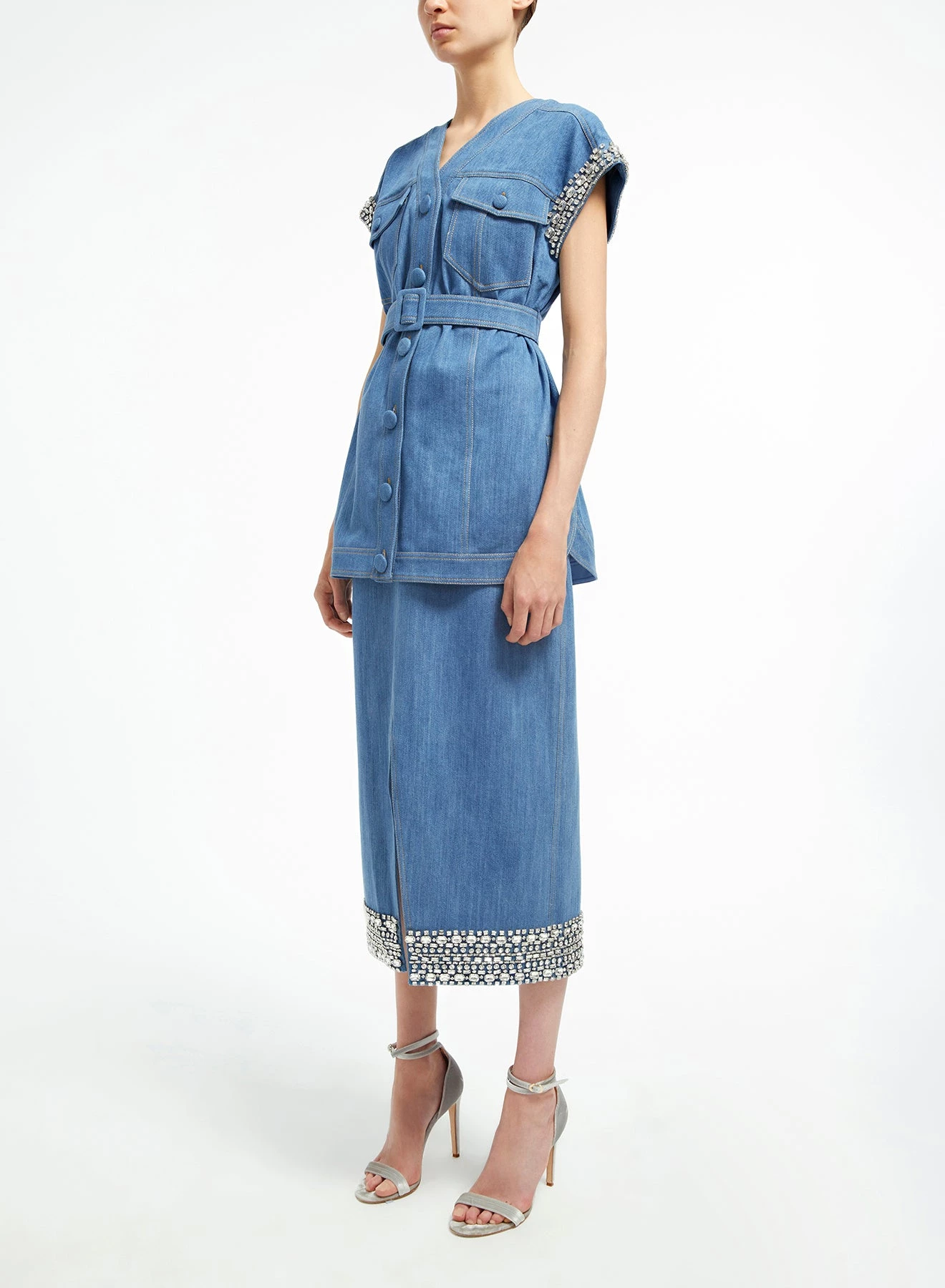 Huishan Zhang REA SKIRT BLUE DENIM 3 Huishan Zhang REA SKIRT BLUE DENIM