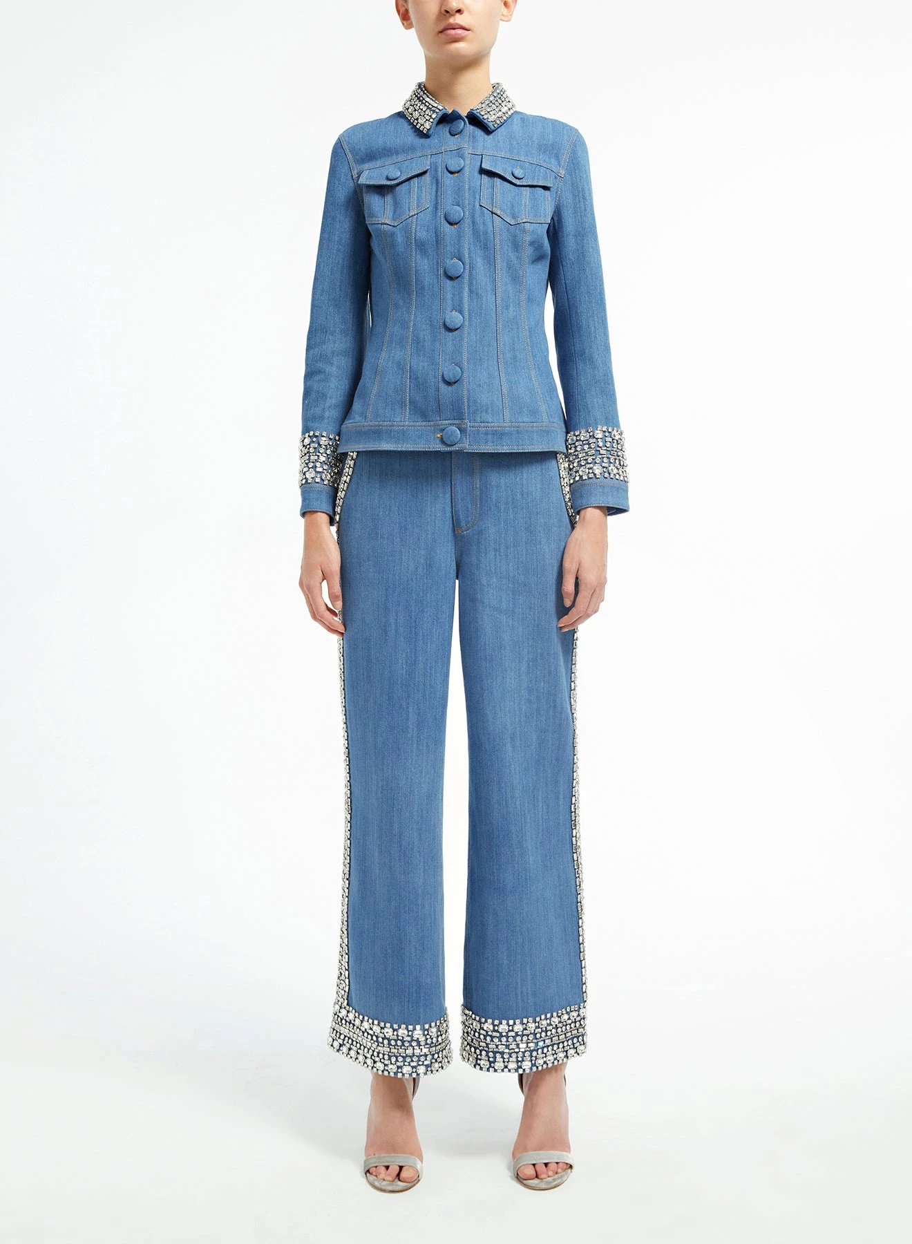 Huishan Zhang CORA JACKET BLUE DENIM 2 Huishan Zhang CORA JACKET BLUE DENIM