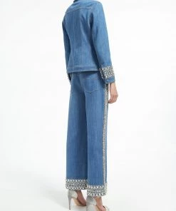 Huishan Zhang CORA JACKET BLUE DENIM 10 Huishan Zhang CORA JACKET BLUE DENIM