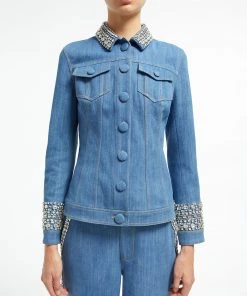 Huishan Zhang CORA JACKET BLUE DENIM 12 Huishan Zhang CORA JACKET BLUE DENIM