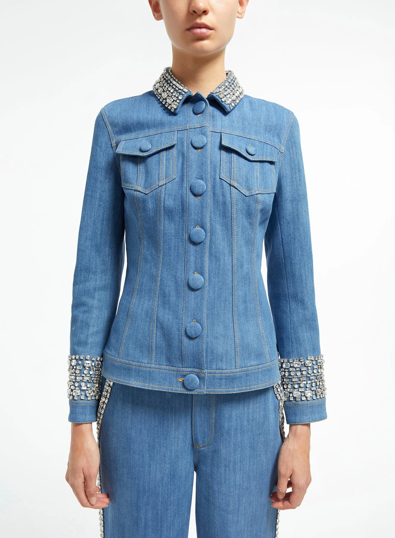 Huishan Zhang CORA JACKET BLUE DENIM 6 Huishan Zhang CORA JACKET BLUE DENIM