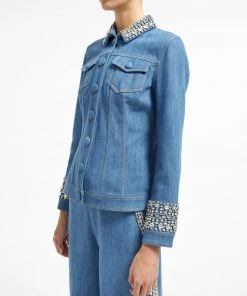 Huishan Zhang CORA JACKET BLUE DENIM 11 Huishan Zhang CORA JACKET BLUE DENIM