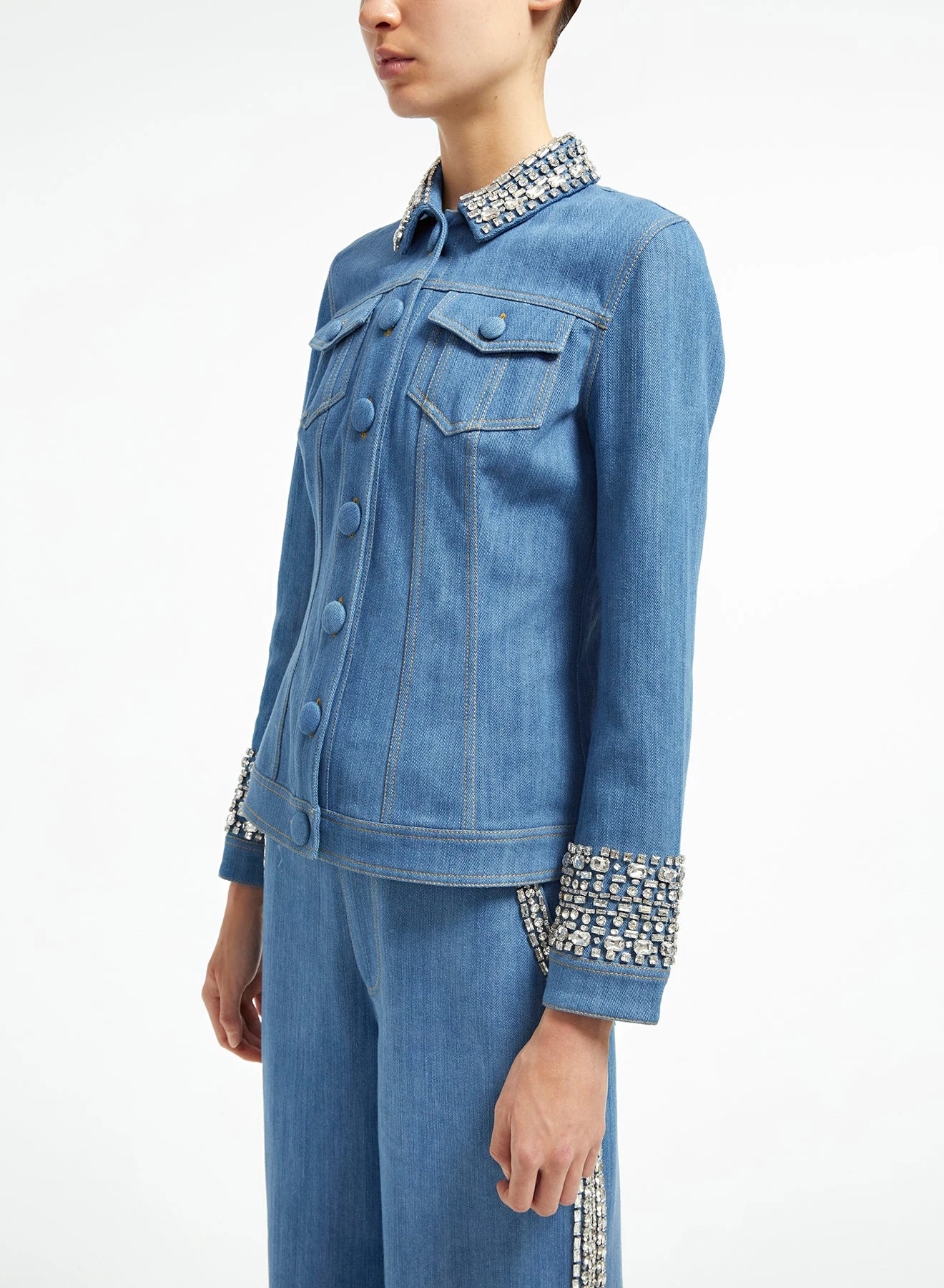 Huishan Zhang CORA JACKET BLUE DENIM 5 Huishan Zhang CORA JACKET BLUE DENIM