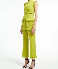 Huishan Zhang PAIGE JACKET LIME TWEED