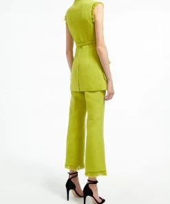 Huishan Zhang BEVERLY TROUSERS LIME TWEED SKIRTS AND TROUSERS 9 Huishan Zhang BEVERLY TROUSERS LIME TWEED SKIRTS AND TROUSERS