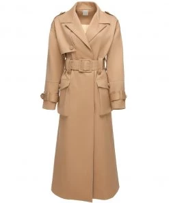 Huishan Zhang NANCY COAT SAND DUCHESSE JACKETS AND COATS