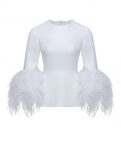 HuishanZhang LOLA TOP PURE WHITE CREPE TOPS