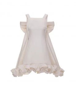 Huishan Zhang NEW SEASON *PRE ORDER* ADINA DRESS WHITE TAFFETA