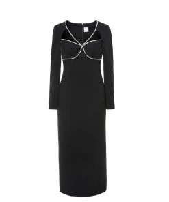 Huishan Zhang NEW SEASON VERITY DRESS BLACK CREPE