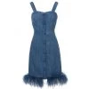 Huishan Zhang NEW SEASON TIERRA DRESS BLUE DENIM