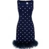 Huishan Zhang NEW SEASON *PRE ORDER* TWIGGY DRESS NAVY BLUE CREPE