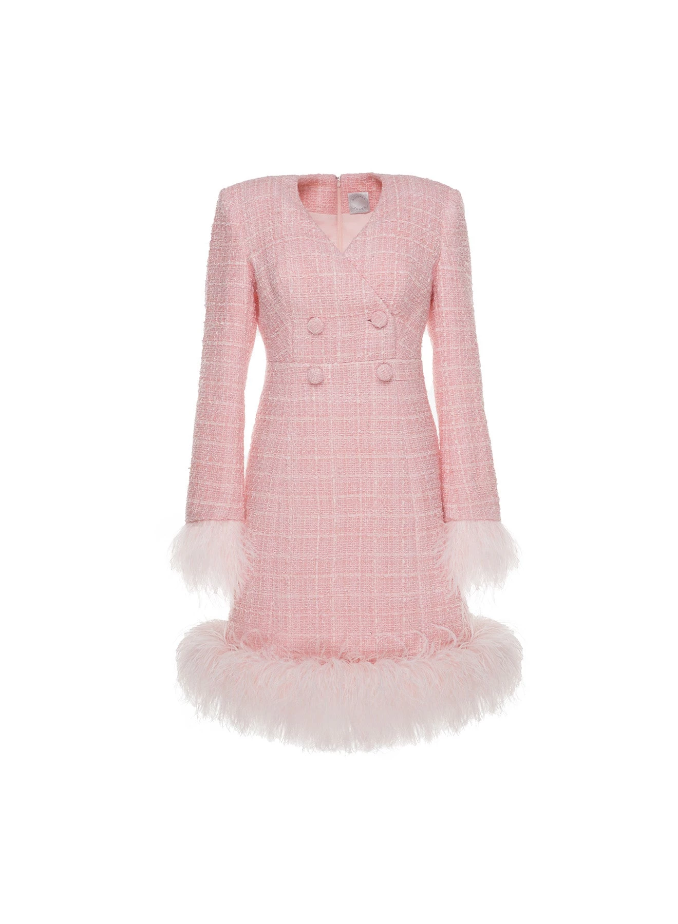 Huishan Zhang NEW SEASON VITA DRESS PINK TWEED 1 Huishan Zhang NEW SEASON VITA DRESS PINK TWEED