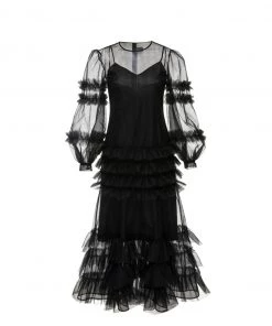 Huishan Zhang NEW SEASON MAIZIE DRESS BLACK TULLE
