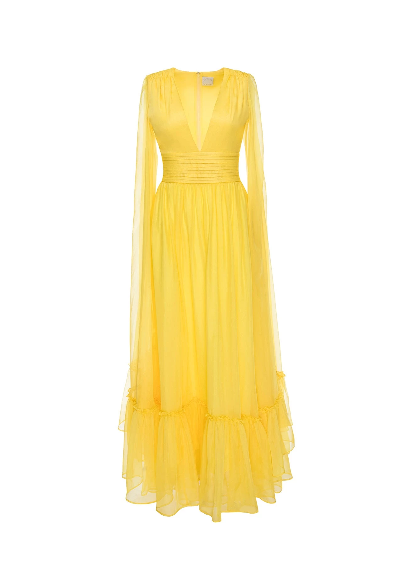 Huishan Zhang SIENNA GOWN CANARY CHIFFON NEW SEASON 1 Huishan Zhang SIENNA GOWN CANARY CHIFFON NEW SEASON