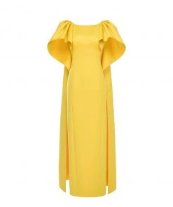 Huishan Zhang AMORY GOWN CANARY DUCHESSE