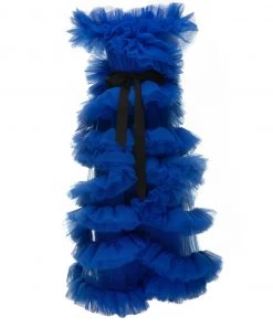 Huishan Zhang *PRE ORDER* MARIEL GOWN COBALT BLUE TULLE