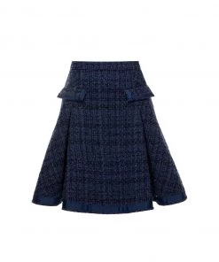 Huishan Zhang ERICA SKIRT NAVY TWEED NEW SEASON