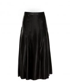 Huishan Zhang * ONLINE EXCLUSIVE* RUBI SKIRT BLACK PLEATHER NEW SEASON