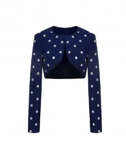 Huishan Zhang *PRE ORDER* LOIS JACKET NAVY CREPE NEW SEASON