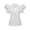 Huishan Zhang *PRE ORDER* ROSITA JACKET WHITE CREPE