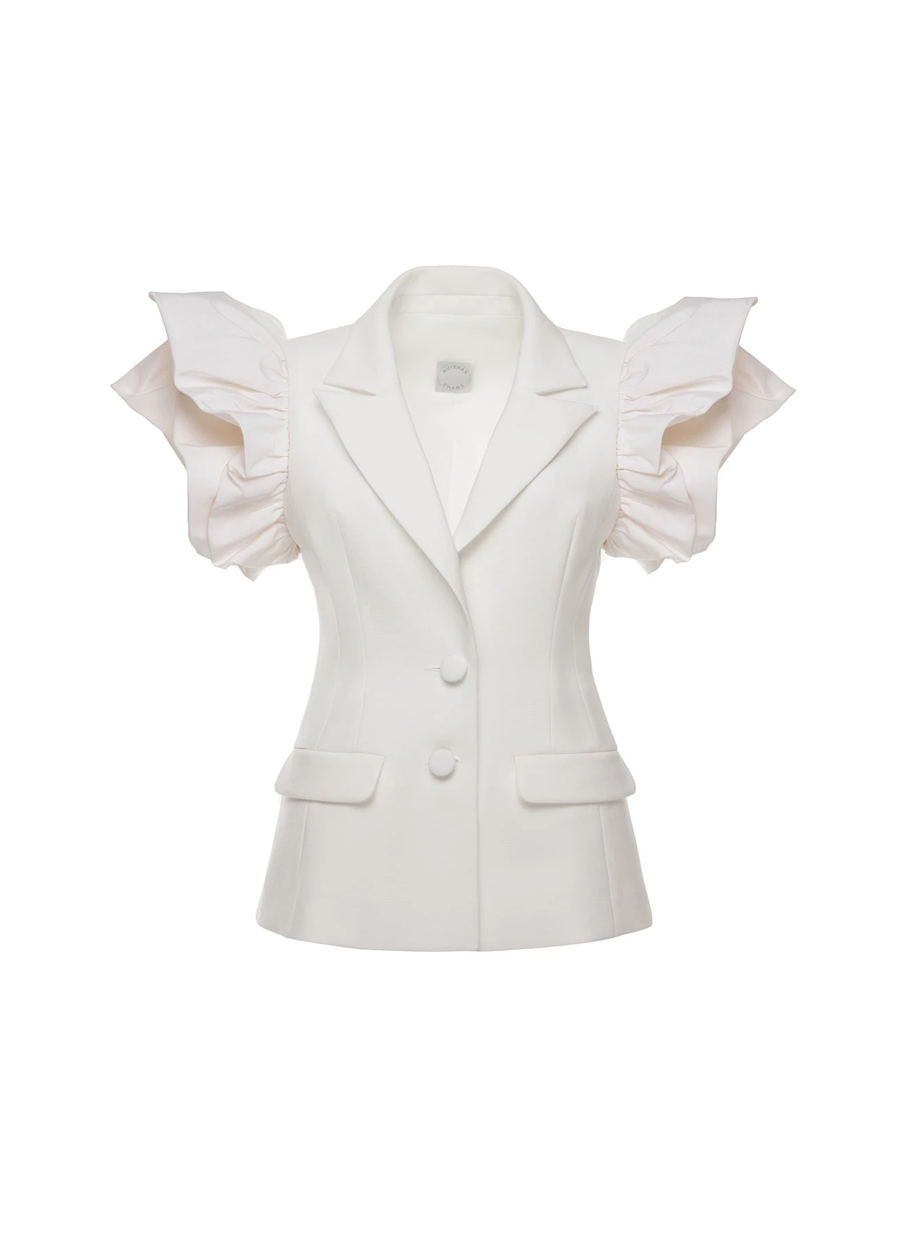 Huishan Zhang *PRE ORDER* ROSITA JACKET WHITE CREPE 1 Huishan Zhang *PRE ORDER* ROSITA JACKET WHITE CREPE